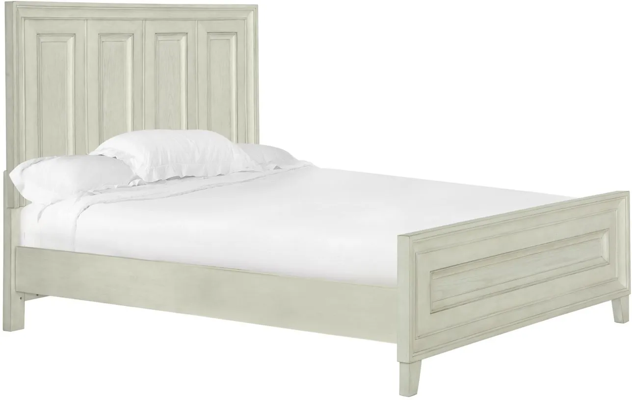 Magnussen Home Raelynn Panel Bed in Weathered White by Magnussen Home